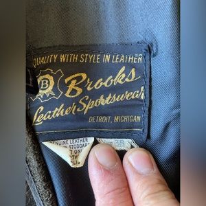 Brooks good label cafe racer size 38 leather jacket